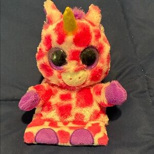TY plush Unicorn IPhone holder with Pink and Purple Accents